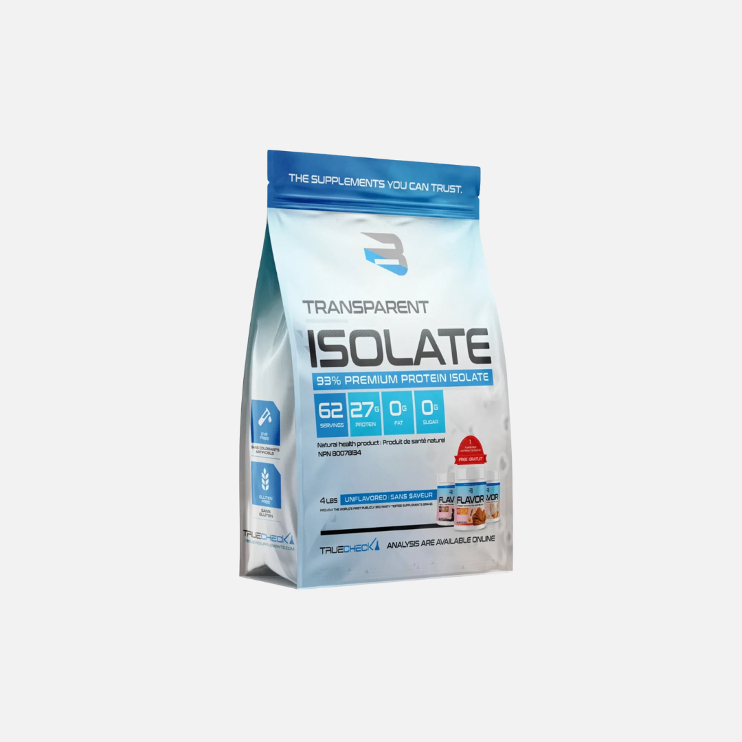 BELIEVE SUPPLEMENTS - Transparent Isolate - 4lbs + Saveur GRATUITE