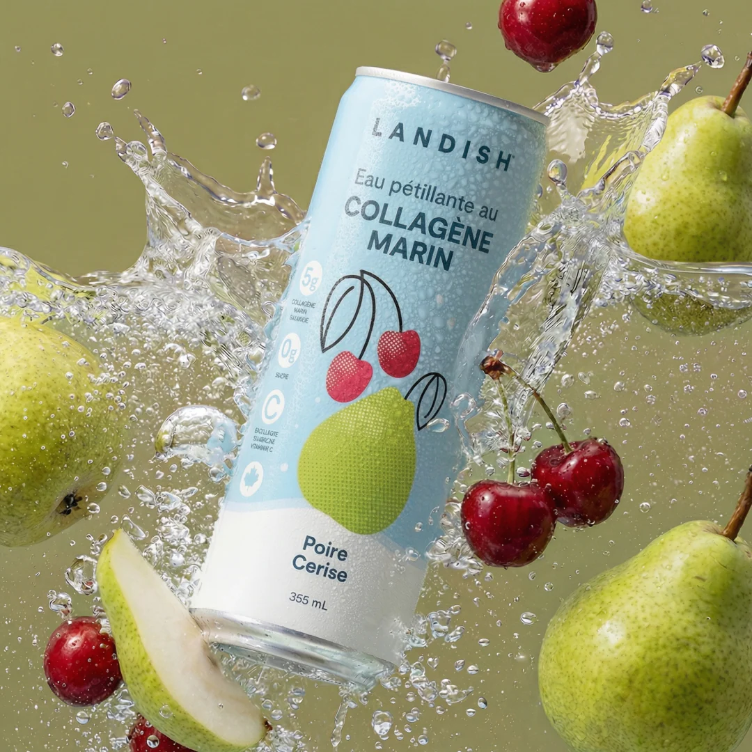 LANDISH - Collagène Marin Eau pétillante (6 unités)