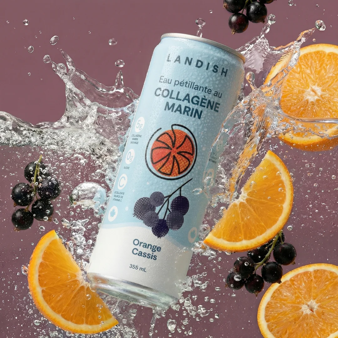 LANDISH - Collagène Marin Eau pétillante (6 unités)