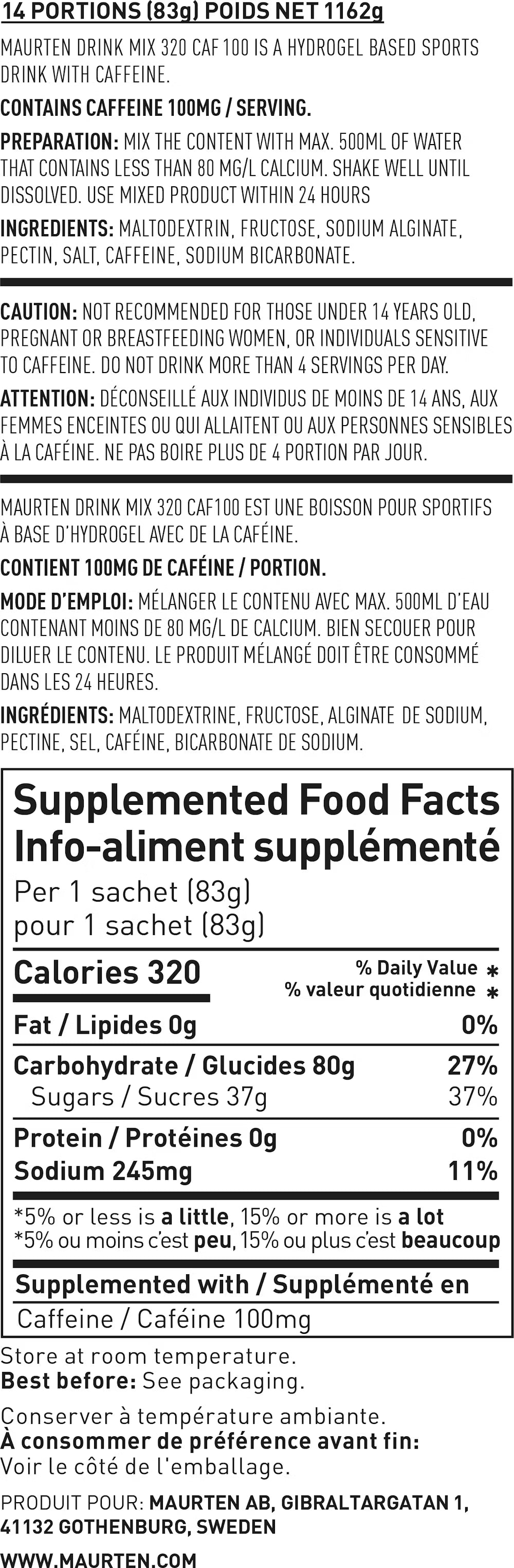 Informations nutritionnelles