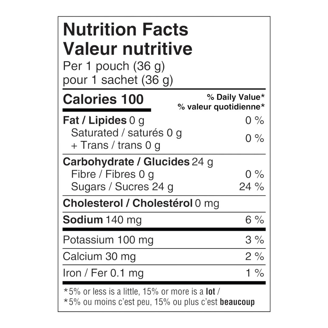 Informations nutritionnelles