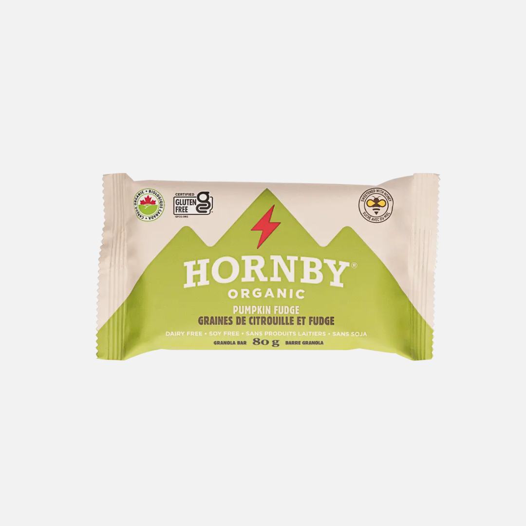 HORNBY Barre d'Énergie Biologique - Graines de Citrouille et Fudge