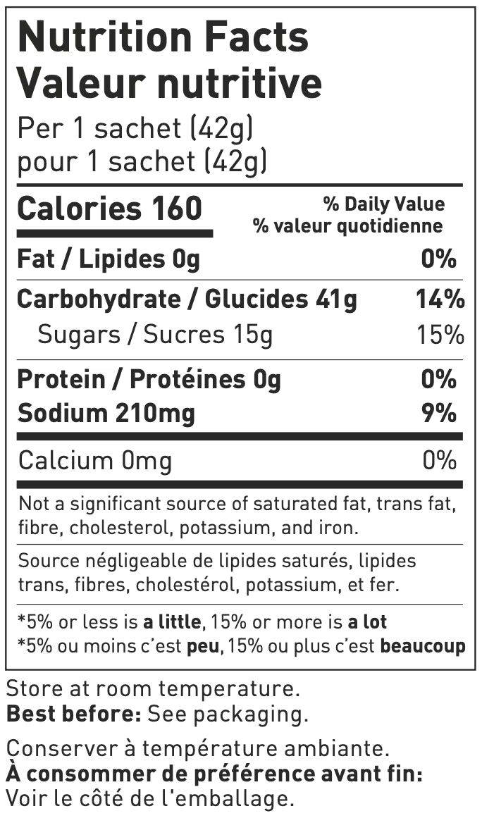 Informations nutritionnelles