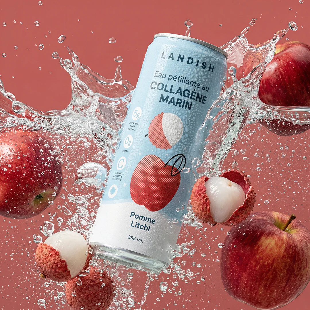 LANDISH - Collagène Marin Eau pétillante (6 unités)