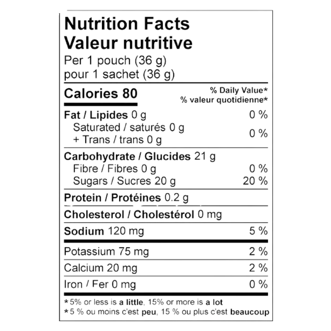 Informations nutritionnelles