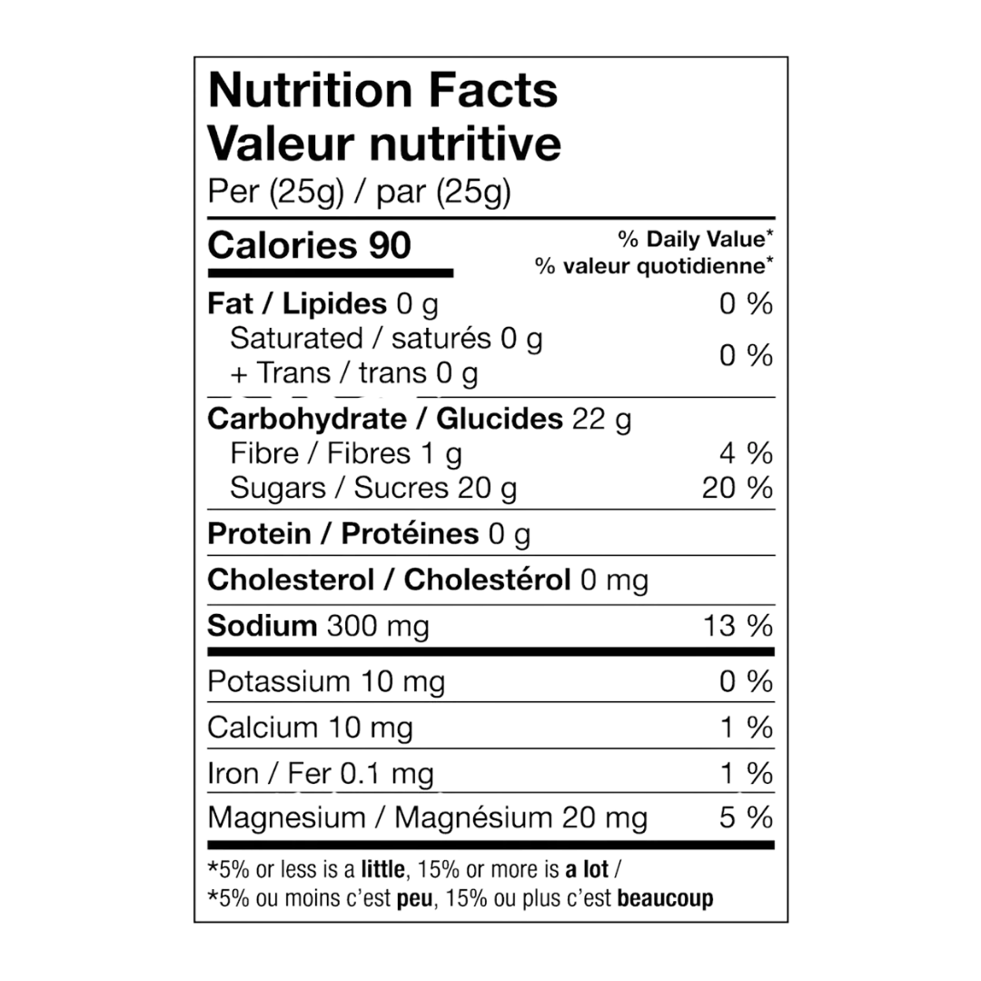Informations nutritionnelles
