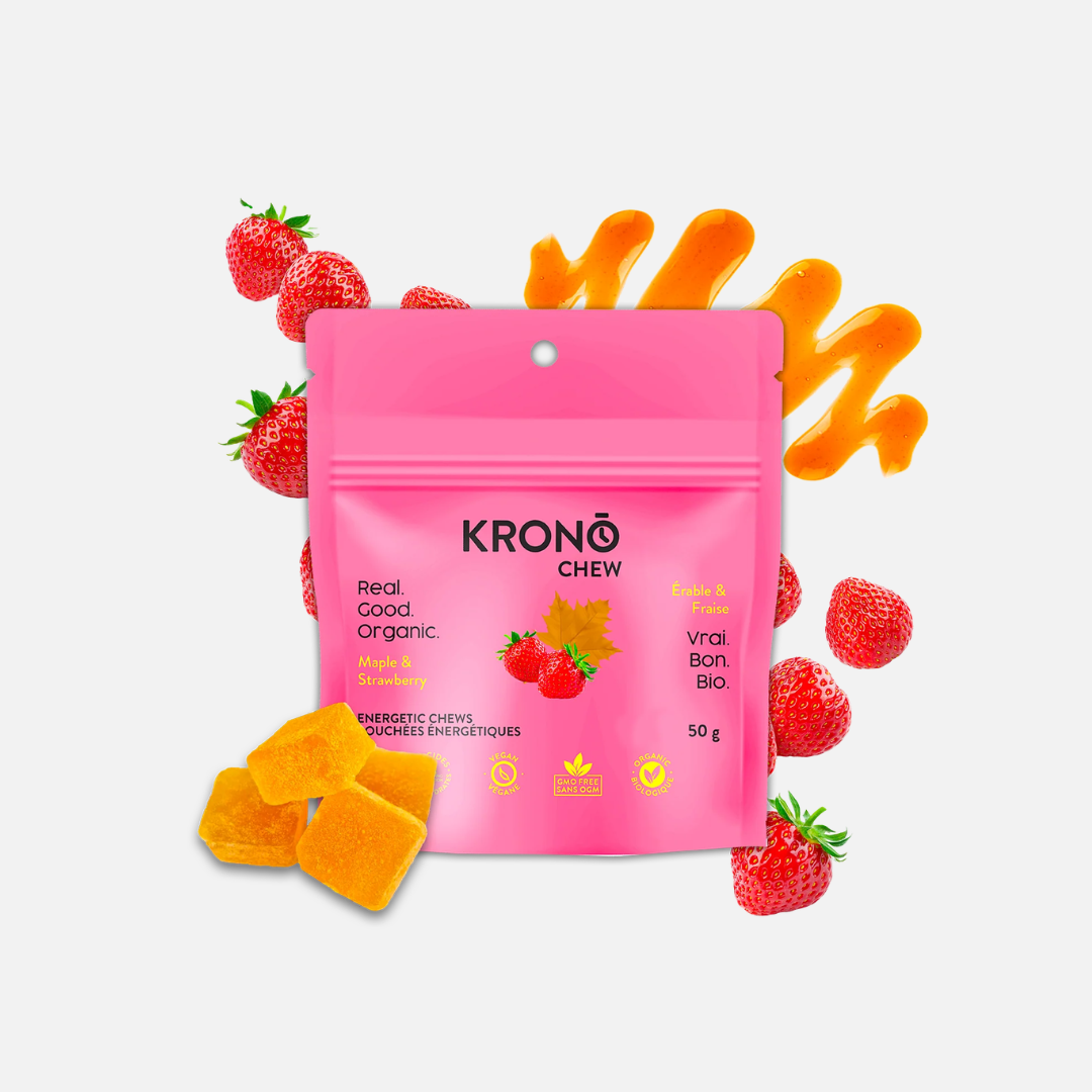 KRONO NUTRITION Bouchées Énergétiques Chew - Érable et Fraise
