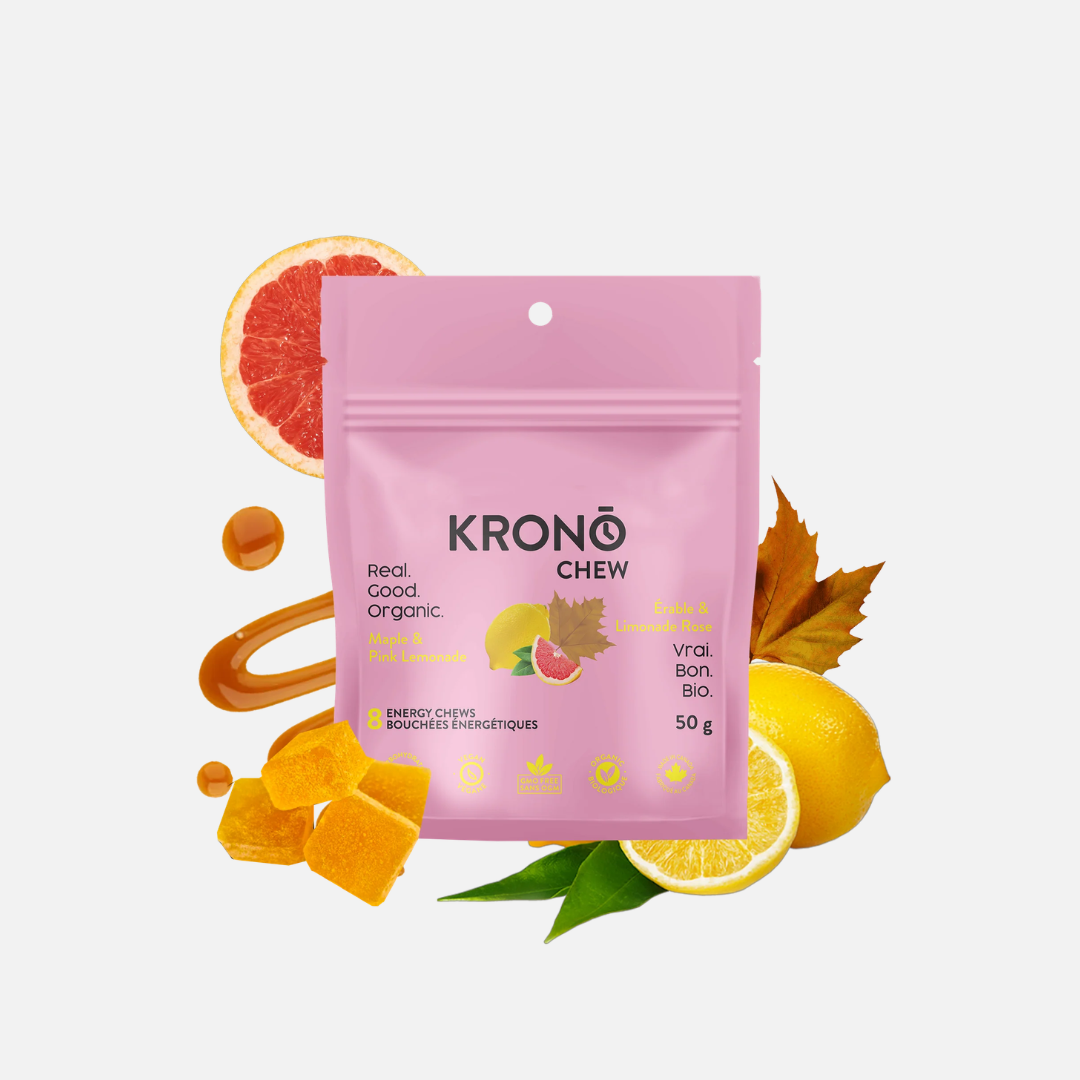 KRONO NUTRITION Bouchées Énergétiques Chew - Érable et Limonade Rose