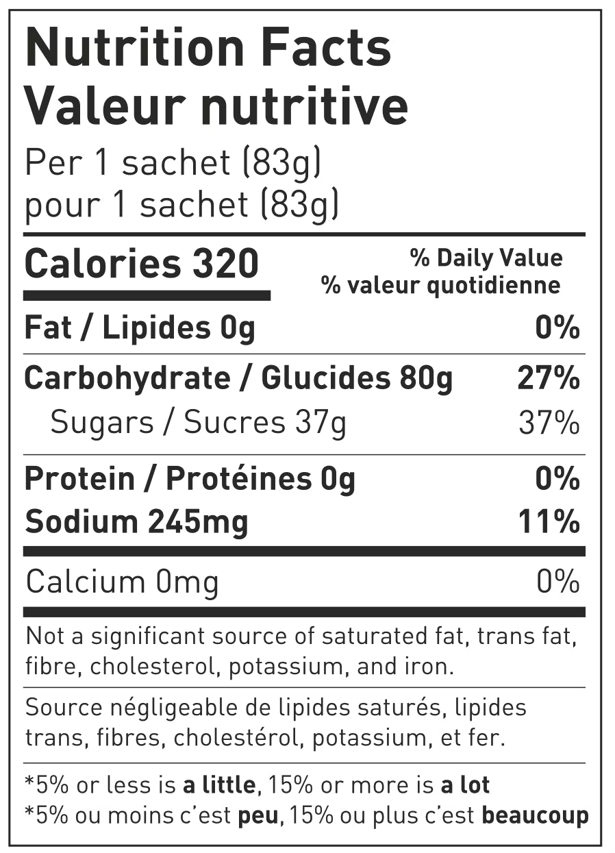Informations nutritionnelles